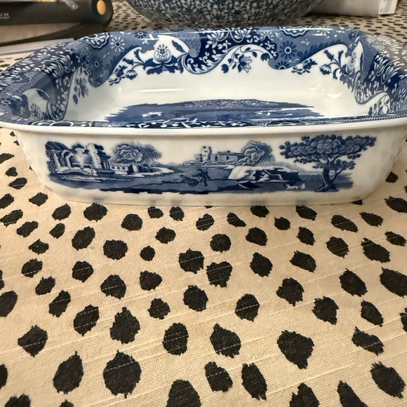 Spode Blue Italian Rectangular Baker 12 in 1816 - Picture 4 of 8